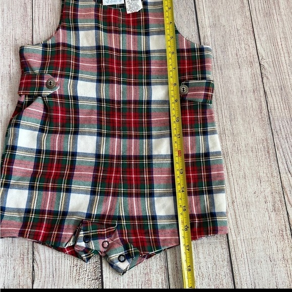 Hartstrings Baby Christmas Plaid Romper 18 Months - Picture 3 of 5